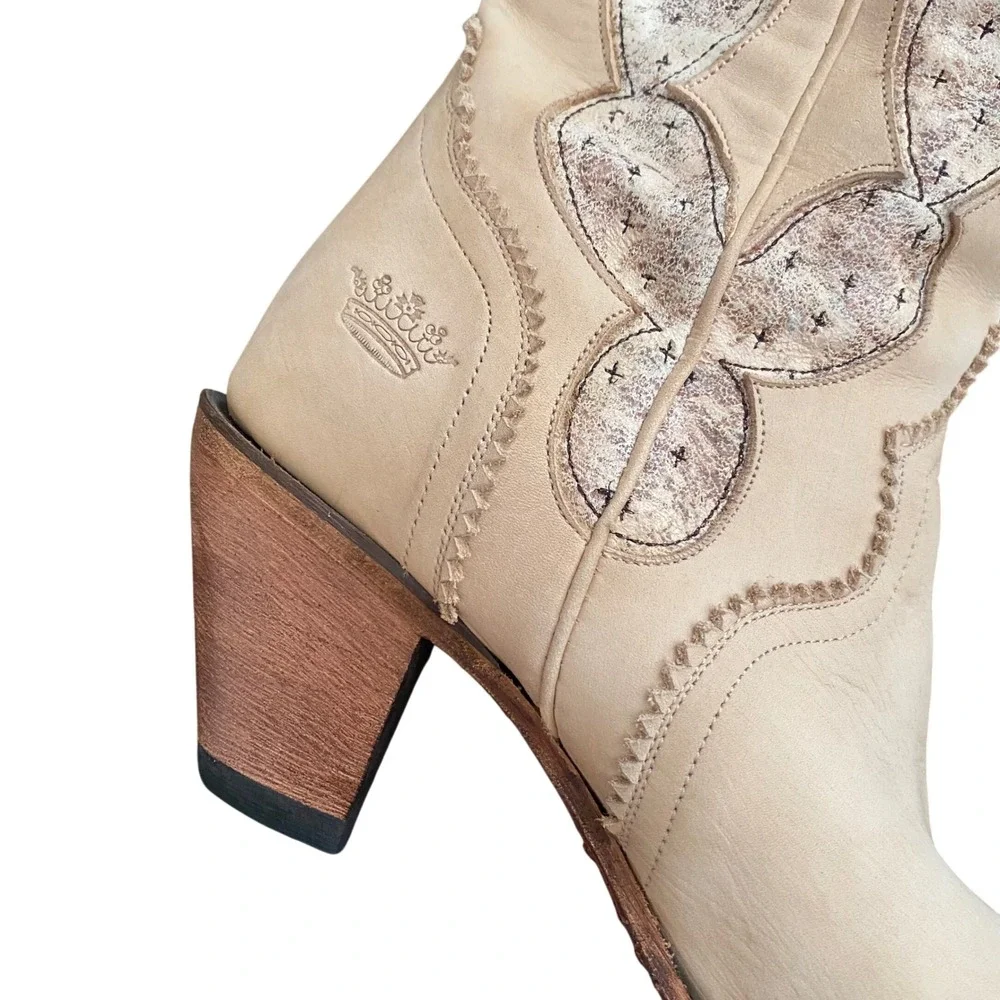 Junk Gypsy Lane Boots Hard To Handle OTK Western Embroidered Cactus Floral Boots